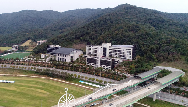 ▲ 국가단위 긴급구조종합훈련이 실시되는 호남대학교 와 어등산호남대터널 일원 전경.