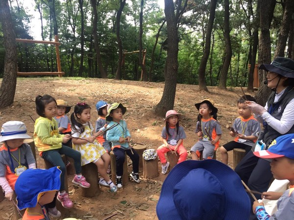 ▲ 전재울근린공원에 개원한 유아숲체험원.