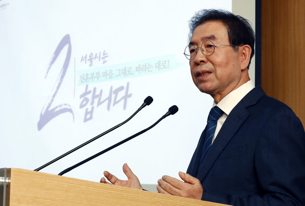▲ 브리핑하는 박원순 서울시장.