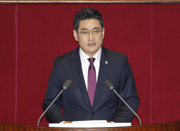▲ 교섭단체 대표연설하는 오신환 원내대표.