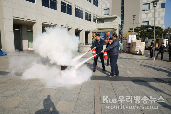 ▲ '안전문화 캠페인 및 소방안전교육' 현장.