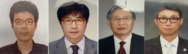 ▲ ‘제26회 화성시 문화상’ 수상자로 선정된 (왼쪽부터)이기일, 양진춘, 정희준, 주병기 씨