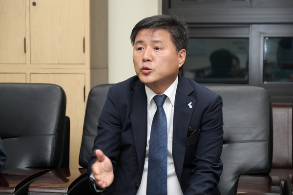 ▲ GTX-C노선 인덕원역 신설에 대해 입장을 밝히는 한대희 군포시장.