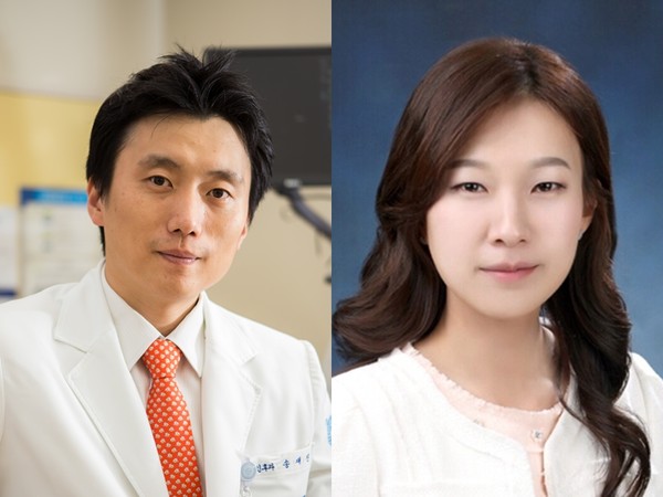▲ 분당서울대병원 이비인후과 송재진 교수(왼쪽)과 제1저자 한선아 전공의(오른쪽).