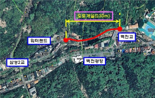 ▲ 예술공원 도로개설 조감도.