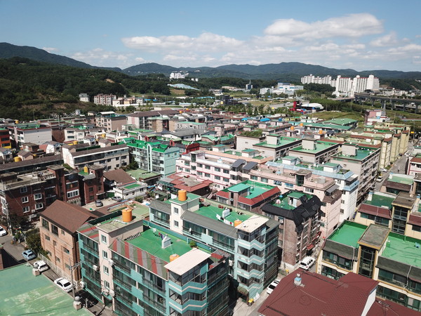 ▲ 용인시 연립 다세대주택 밀집 지역 전경.