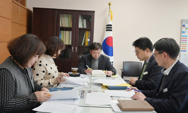 ▲ 여주시 제7대 예창섭 부시장 취임 첫 업무보고회 현장.
