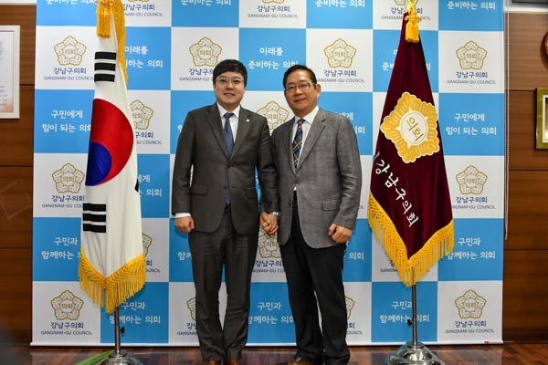 ▲ 강남구의회, 구 체육회장 조정은 당선자 방문.