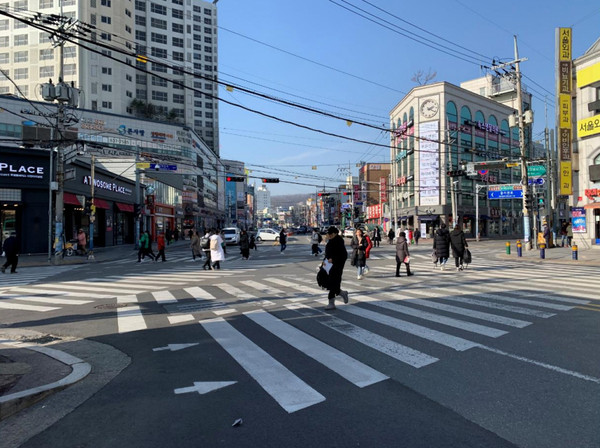 ▲ 대각선횡단보도 사진.