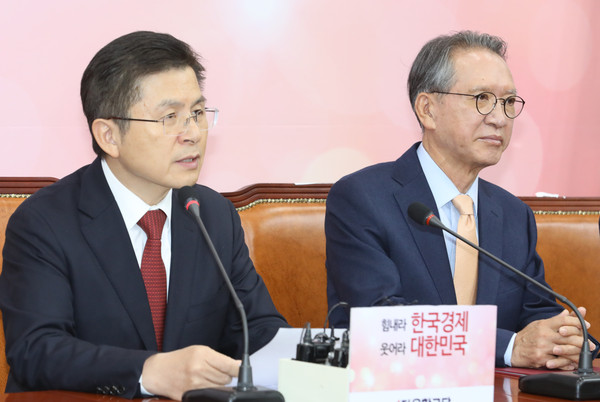▲ 발언하는 황교안 대표.