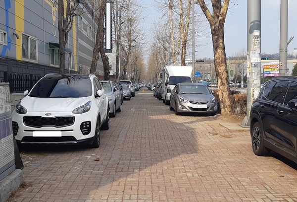 ▲ 남공산단 불법주차 사진.