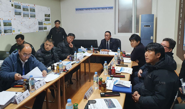 ▲ 화성 동화천 지방하천개수사업 현안점검 간담회.