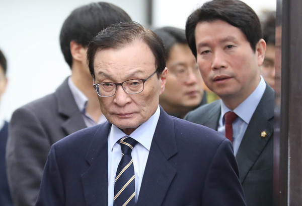 ▲ 회의 참석하는 이해찬(왼쪽) 대표와 이인영 원내대표.
