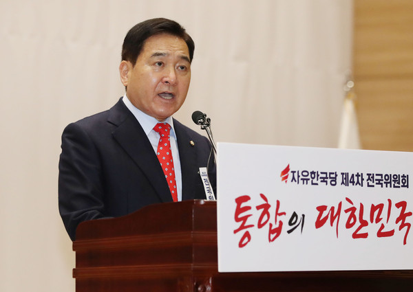 ▲ 발언하는 심재철 원내대표.