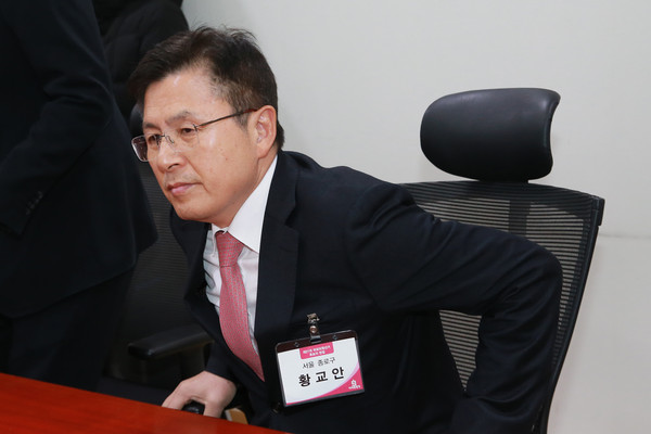 ▲ 미래통합당 공관위 면접보는 황교안 대표.