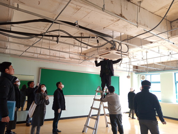 ▲ 광주광역시교육청은 석면 해체‧제거공사 완료 후 모든 점검과 검사에서 적합 판정을 받았다.