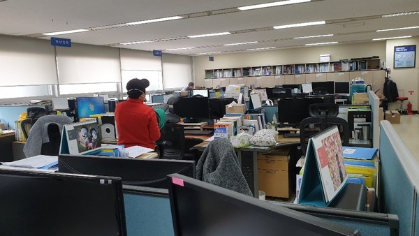 ▲ 청사 특별 방역·소독 사진.