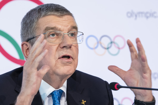▲ 도쿄올림픽과 관련해 기자회견하는 토마스 바흐 국제올림픽위원회(IOC) 위원장. /뉴시스