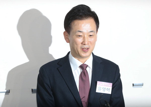 ▲ 공천면접 마친 유영하 변호사.