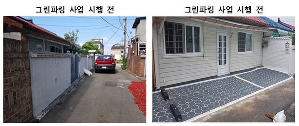 ▲ 그린파킹 사업 시행 모습.