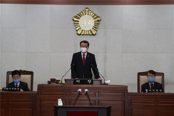 ▲ 장흥군의회, 제253회 임시회 개회.