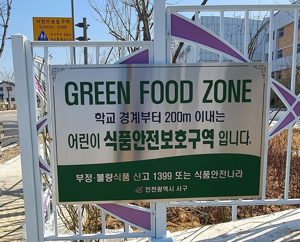 ▲ 그린푸드존 표지판.