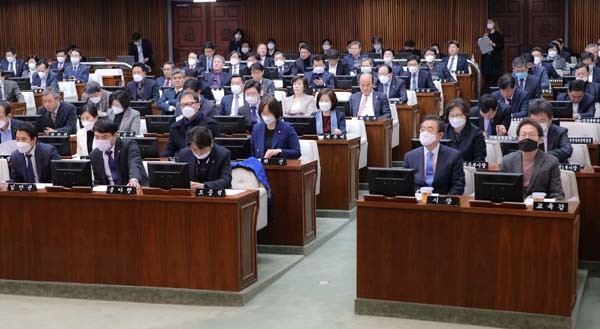 ▲ 서울시의회 임시회 제2차 본회의.