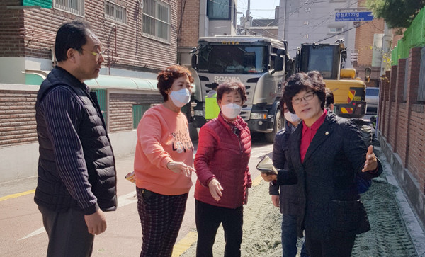 ▲ 강북구의회, 유인애 부의장 현장점검 실시.