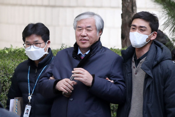 ▲ 법정 나서는 전광훈 목사.