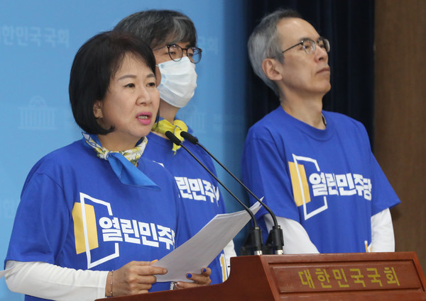 ▲ 발언하는 손혜원 최고위원.