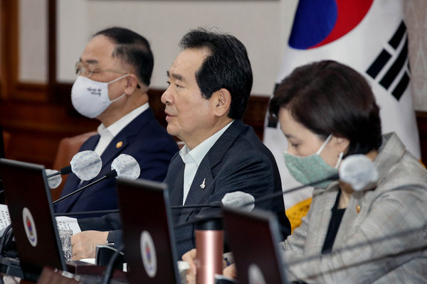 ▲ 발언하는 정세균 국무총리.
