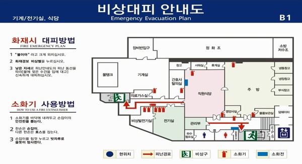 ▲ 보성소방서 ‘피난 안내 영상물’.