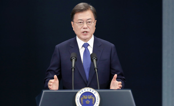 ▲ 취임 3주년 특별연설하는 문재인 대통령.