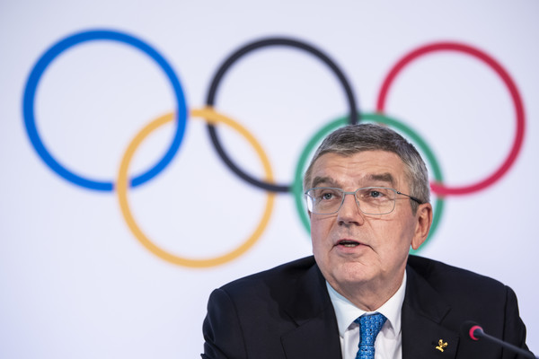 ▲ 발언하는 토머스 바흐 국제올림픽위원회(IOC) 위원장.