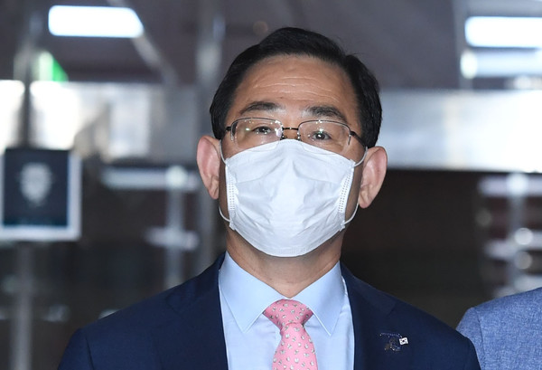 ▲ 국회의장실 향하는 주호영 원내대표.