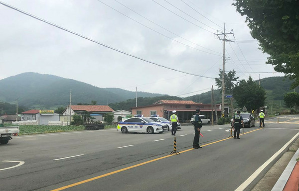 ▲ 교통법규위반 집중단속현장.