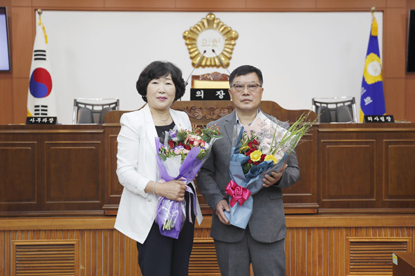 ▲ 제8대 진도군의회 후반기 의장단 선출.