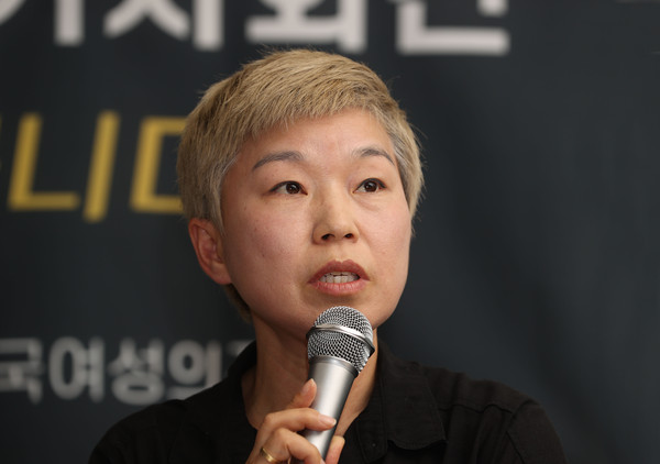 ▲ 발언하는 김재련 변호사.
