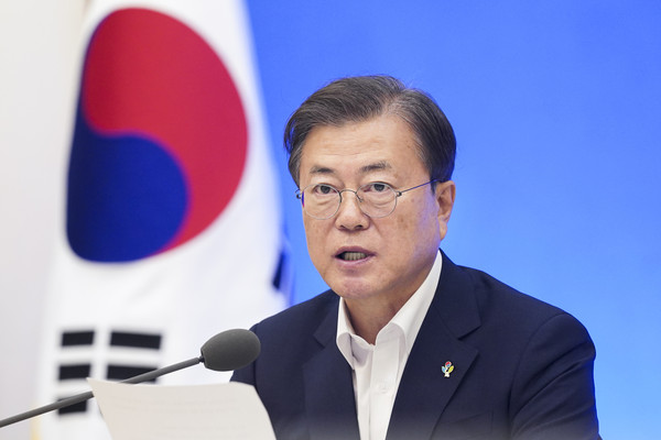 ▲ 발언하는 문재인 대통령.