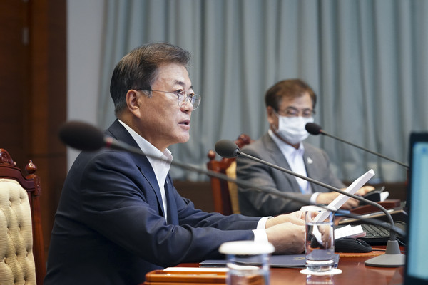 ▲ 발언하는 문재인 대통령.