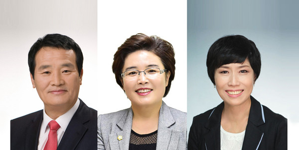 (왼쪽부터)심광식 의원, 임정옥 의원, 최재란 의원.