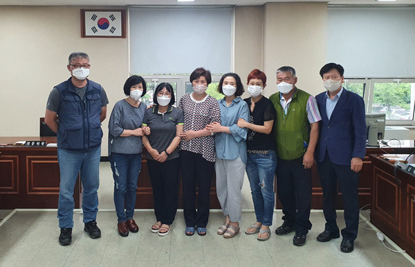 ▲ 폐기물적환장 노조 임원진과 간담회 모습.