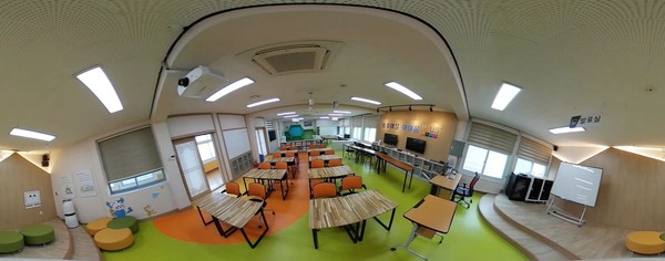 ▲ 에듀테크 미래교실 공간 구축 VR 콘텐츠.