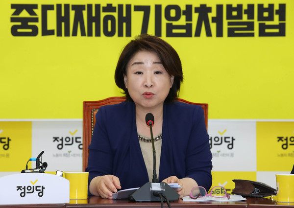 ▲ 상무위원회에서 발언하는 심상정 대표.
