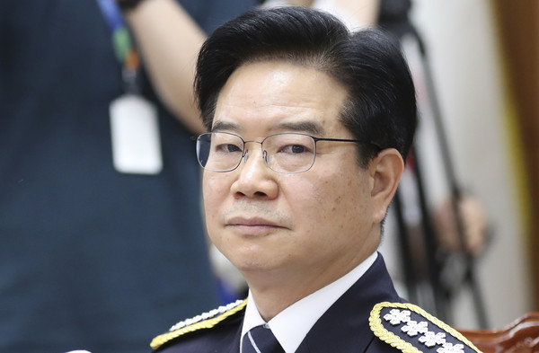 ▲ 생각에 잠긴 김창룡 신임 경찰청장.