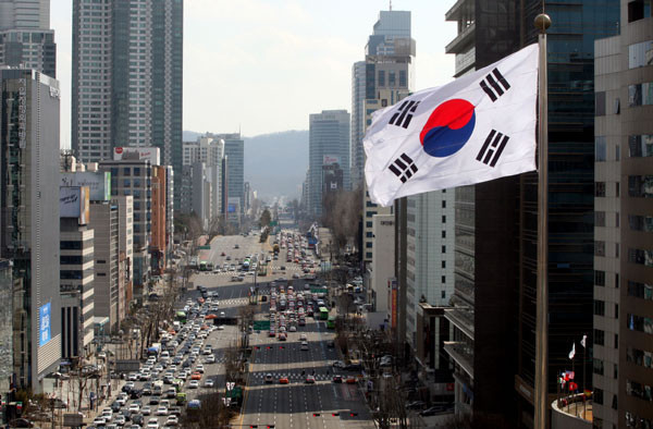 ▲ 대형 태극기.