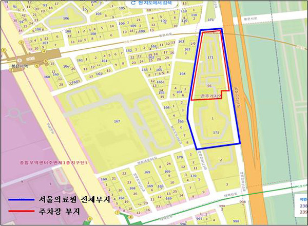 ▲ 서울의료원 부지 위치도.