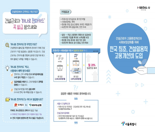 ▲ 건설일용직 고용개선비 홍보물.