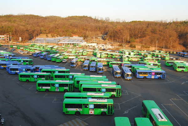 버스 차고지 전경