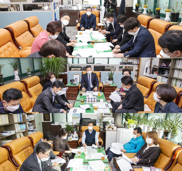 ▲ 안산시의회 3개 상임委, 집행부와 간담회.
